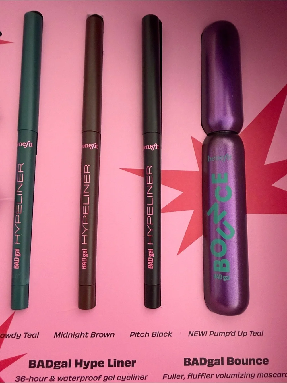 New Benefit BadGal bang mascara and hype liner PR box